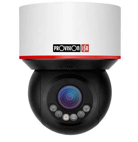 מצלמת מיני כיפה IP ממונעת Mini PTZ חיצונית זום כפול 4 פרוויז'ן Provision Z3-4ADSN-4 2560×1440 4Mega Pixel Optical Zoom X4 12DC PoE+ 2.8-12mm 50m